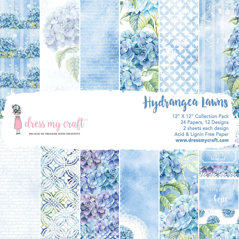 Hydrangea Lawns - 12" x 12" Paper Pad