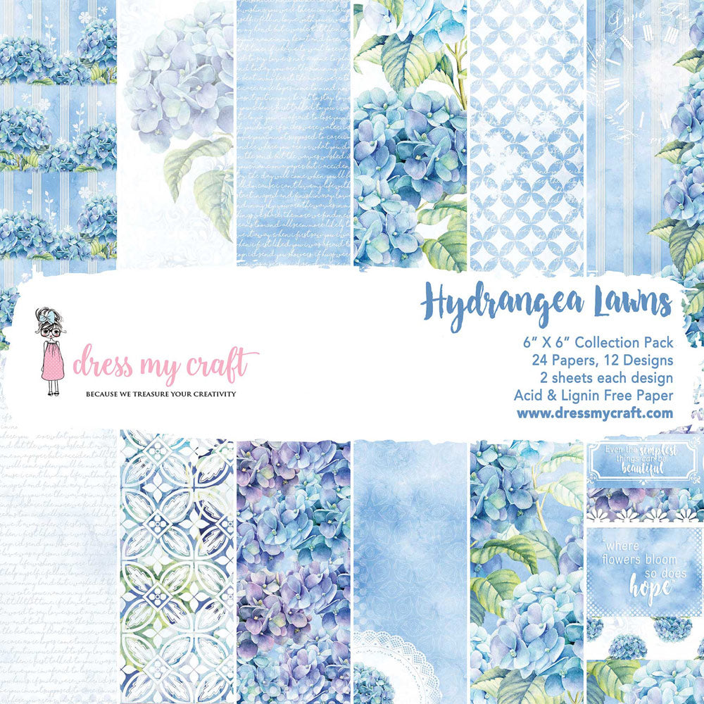 Hydrangea Lawns - 6" x 6" Paper Pad