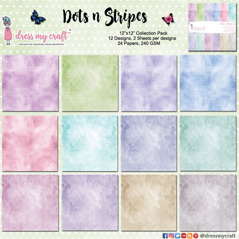Dots n Stripes - 12" x 12" Paper Pad