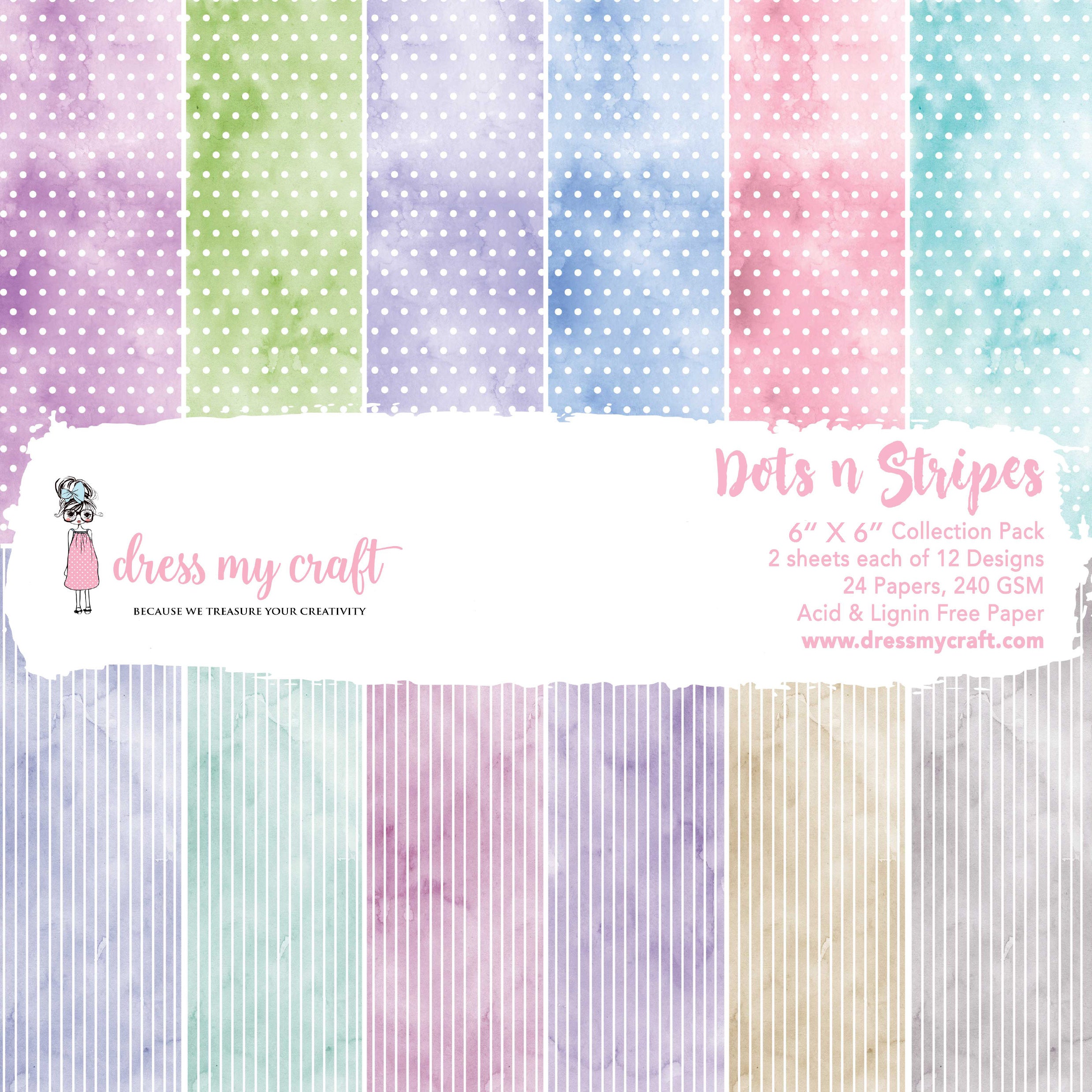 Dots n Stripes - 6" x 6" Paper Pad