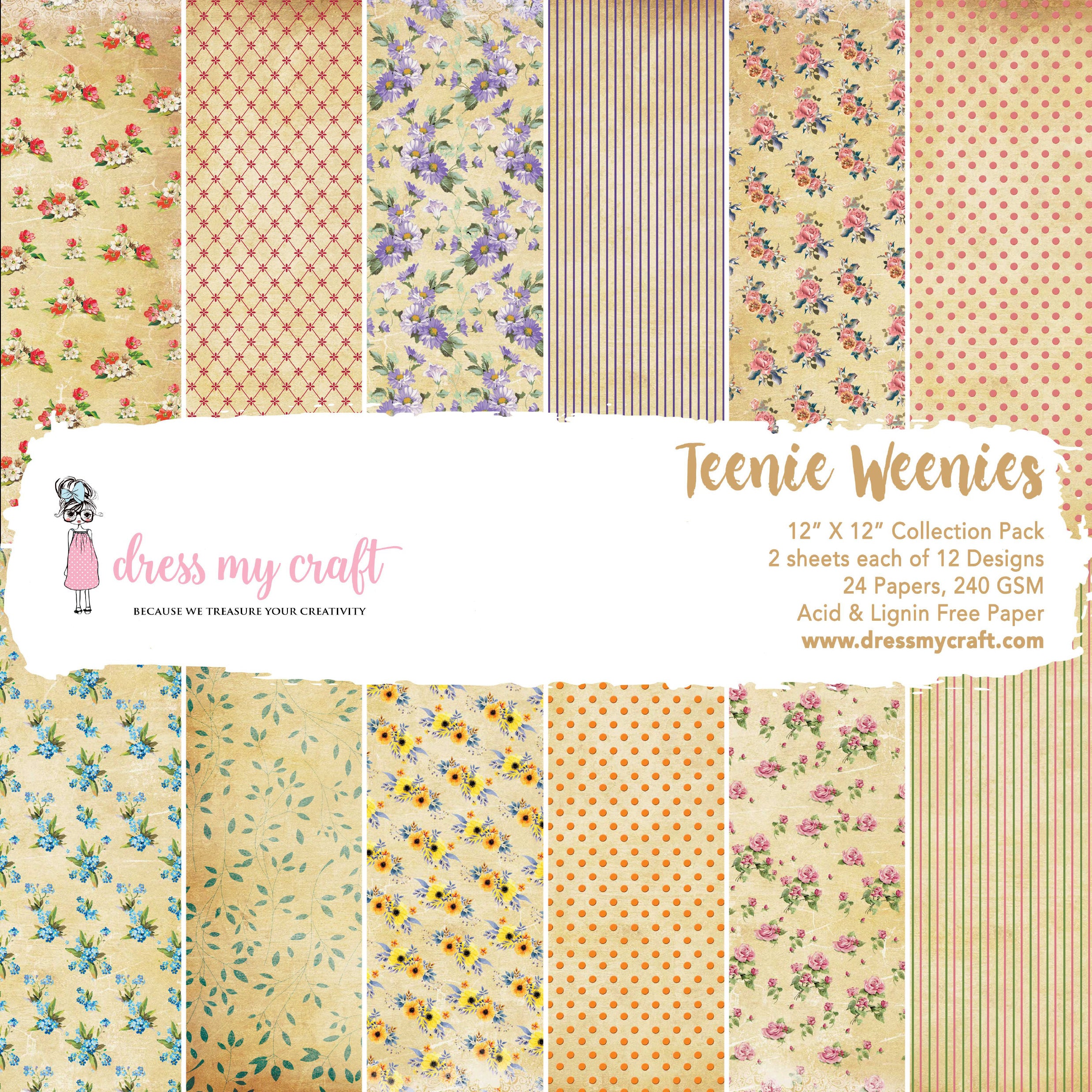 Teenie Weenies - 12" x 12" Paper Pad