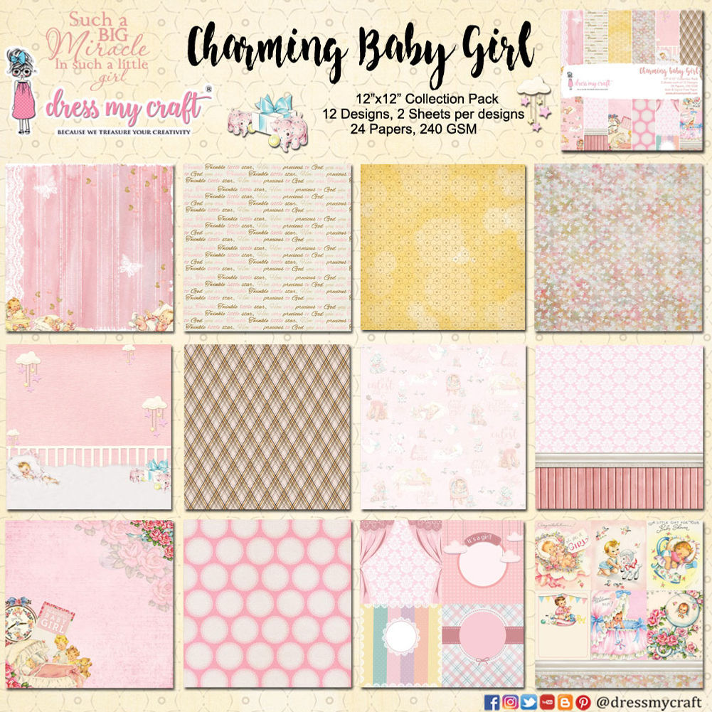 Charming Baby Girl - 12" x 12" Paper Pad
