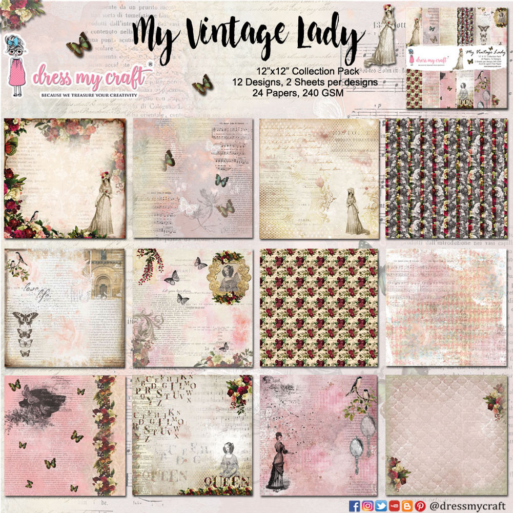 My Vintage Lady - 12" x 12" Paper Pad