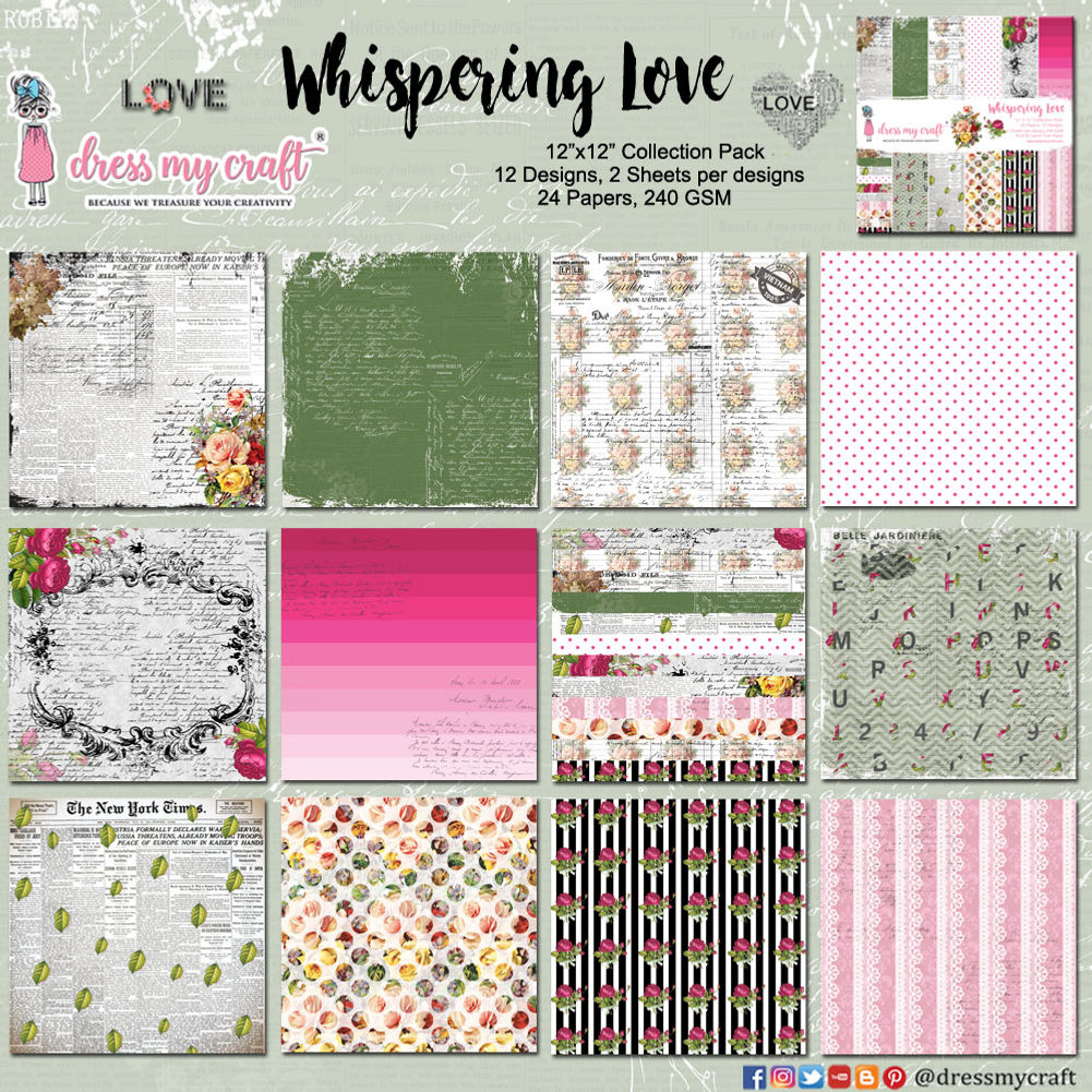 Whispering Love - 12" x 12" Paper Pad