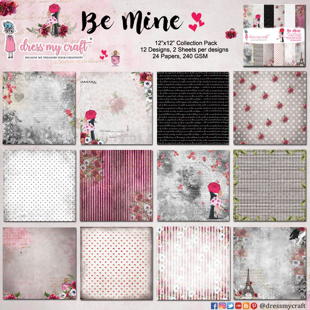 Be Mine - 12" x 12" Paper Pad