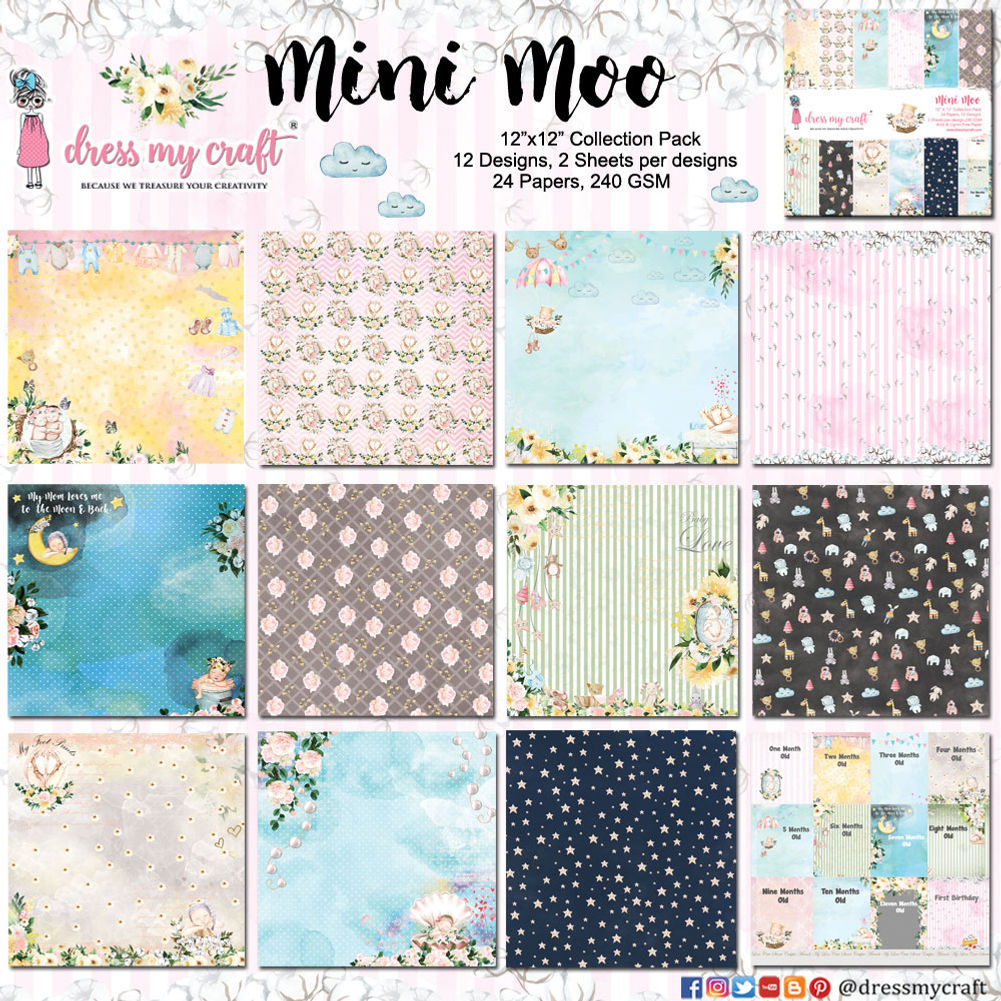 Mini Moo - 12" x 12" Paper Pad