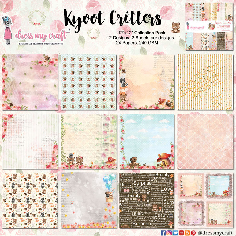 Kyoot Critters - 12" x 12" Paper Pad