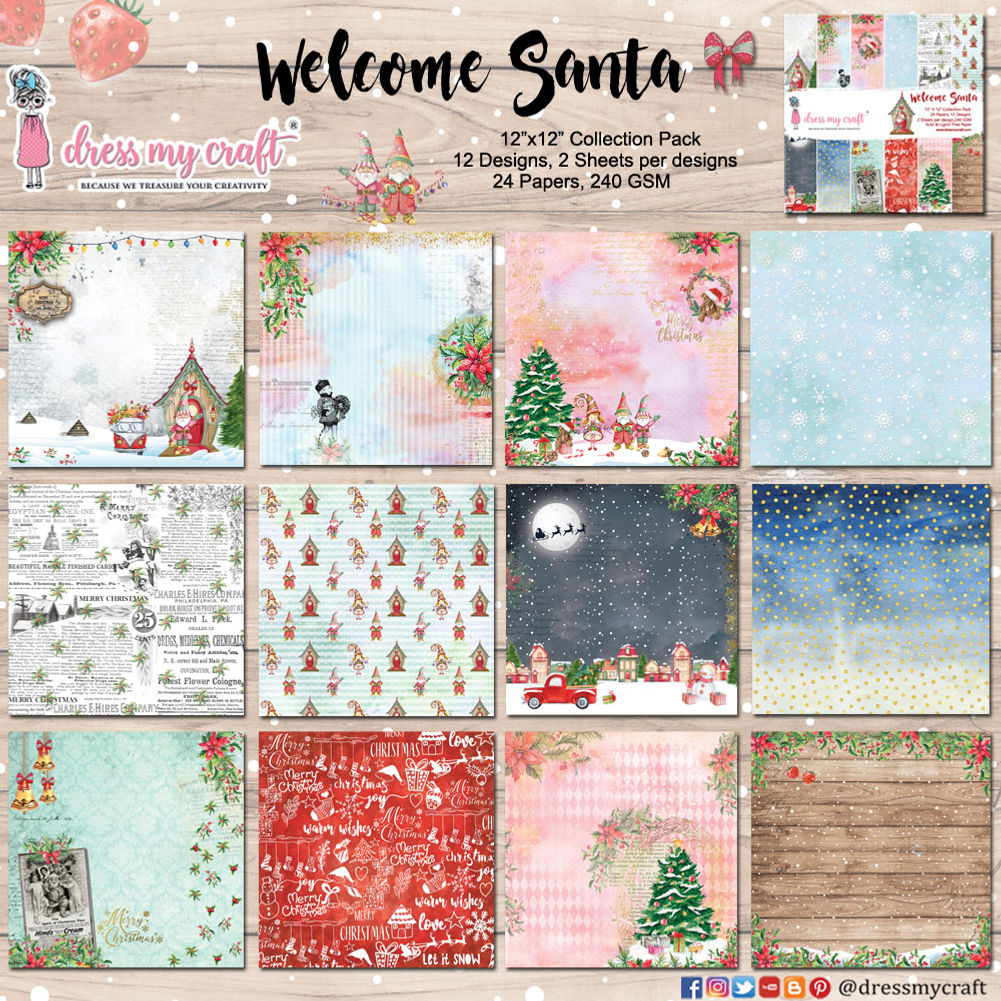 Welcome Santa- 12" x 12" Paper Pad