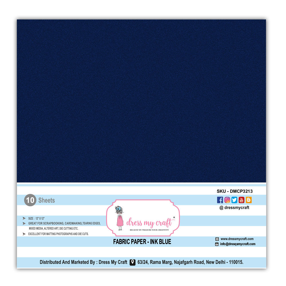 Fabric Paper - Ink Blue