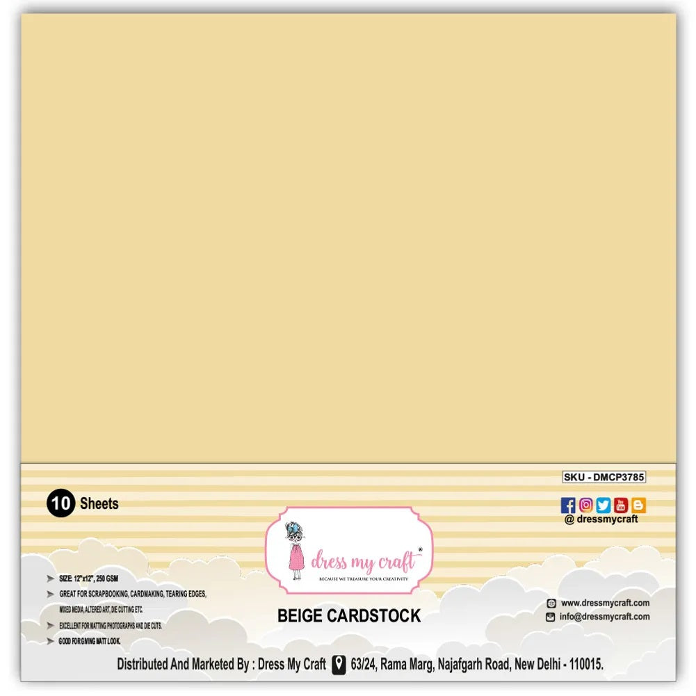 Beige Cardstock 12" x 12"