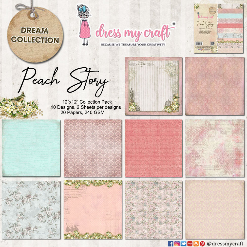 Peach Story - 12" x 12" Paper Pack