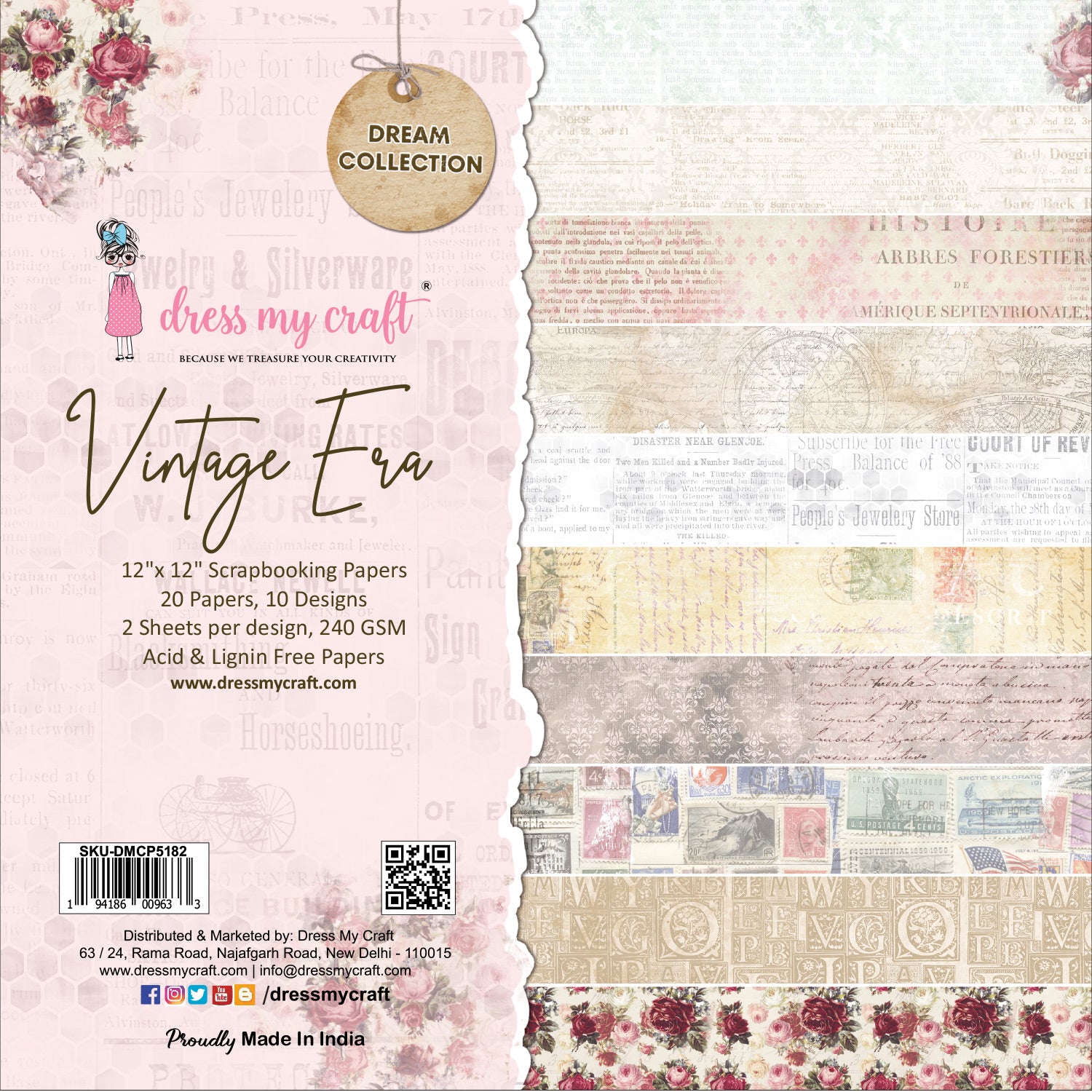 Vintage Era - 12" x 12" Paper Pack