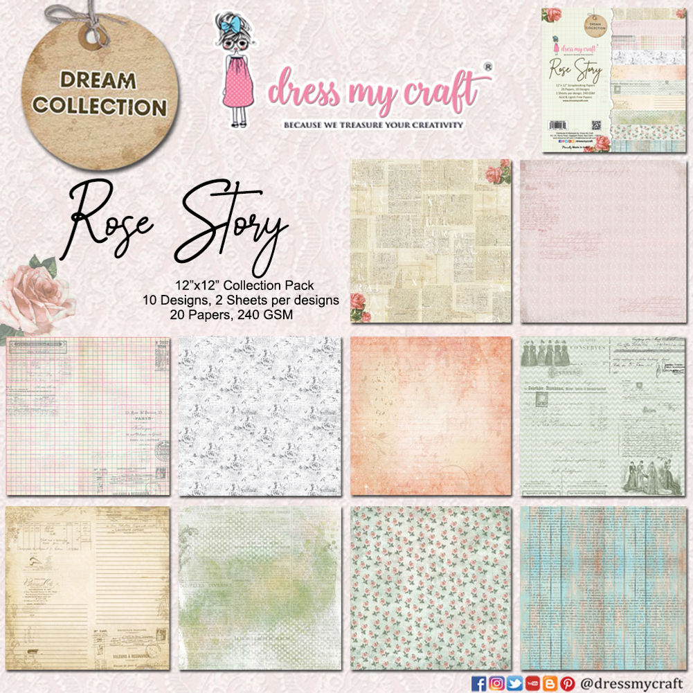 Rose Story - 12" x 12" Paper Pack