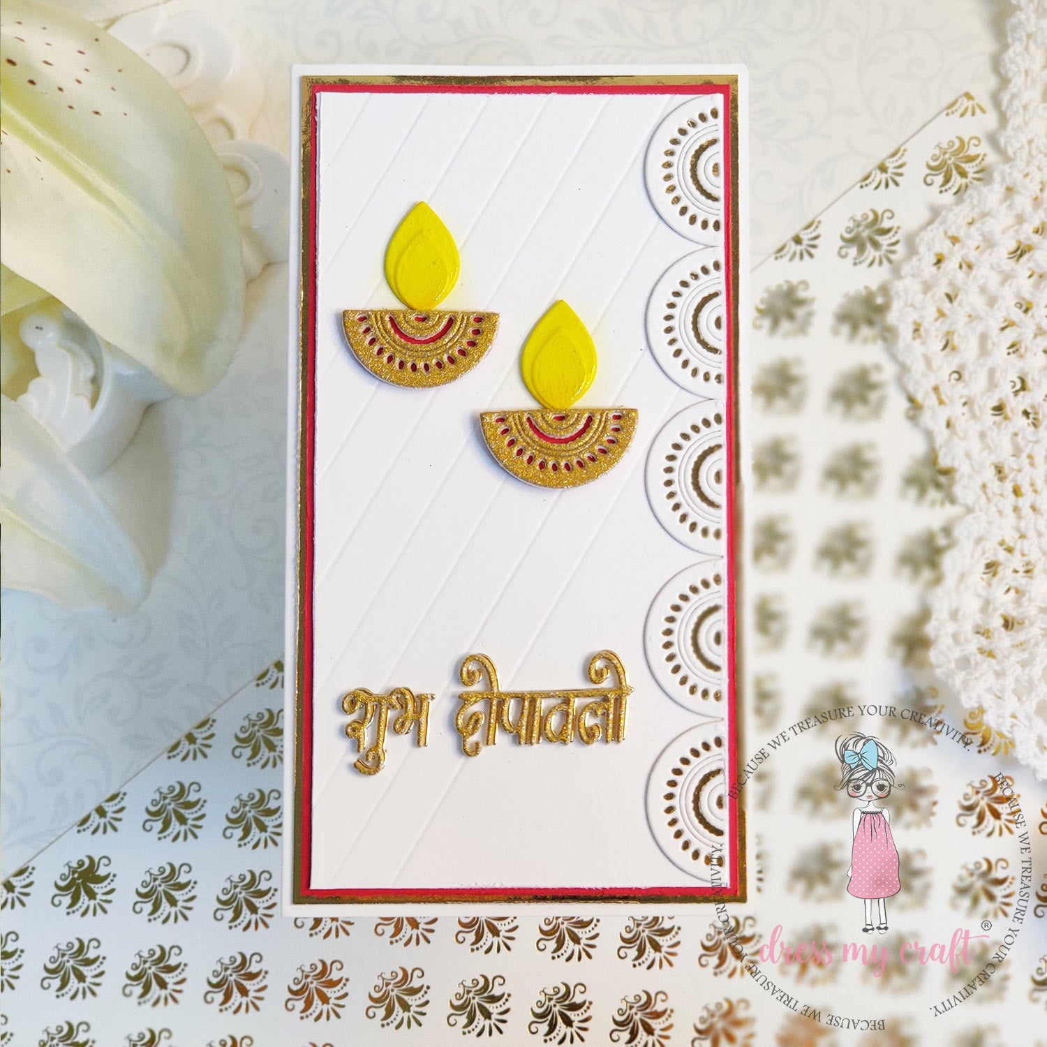 Gold Glitter Paper - 12" x 12" - 250gsm