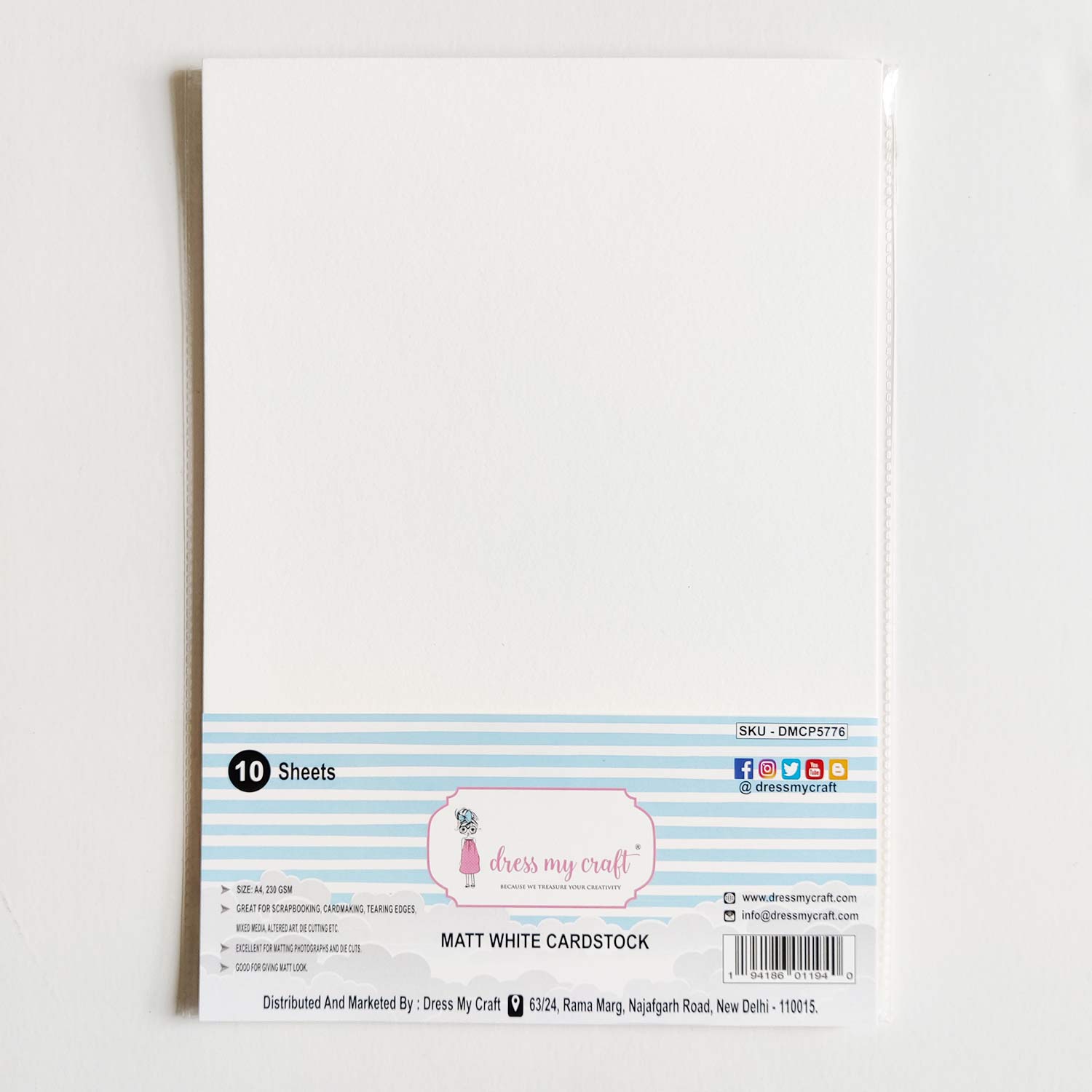 Matt White Cardstock - A4 - 230 gsm (New & Improved)