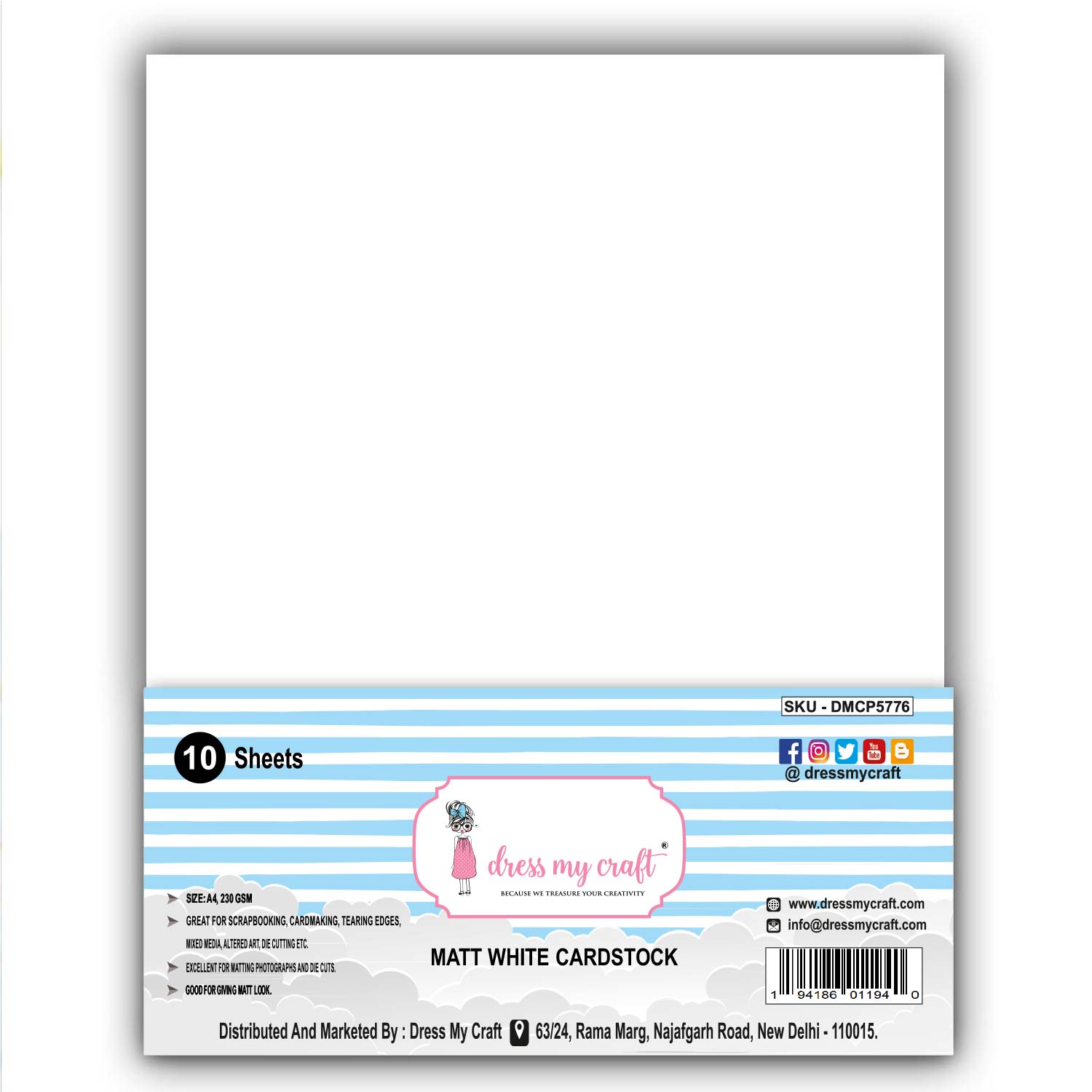 Matt White Cardstock - A4 - 230 gsm (New & Improved)