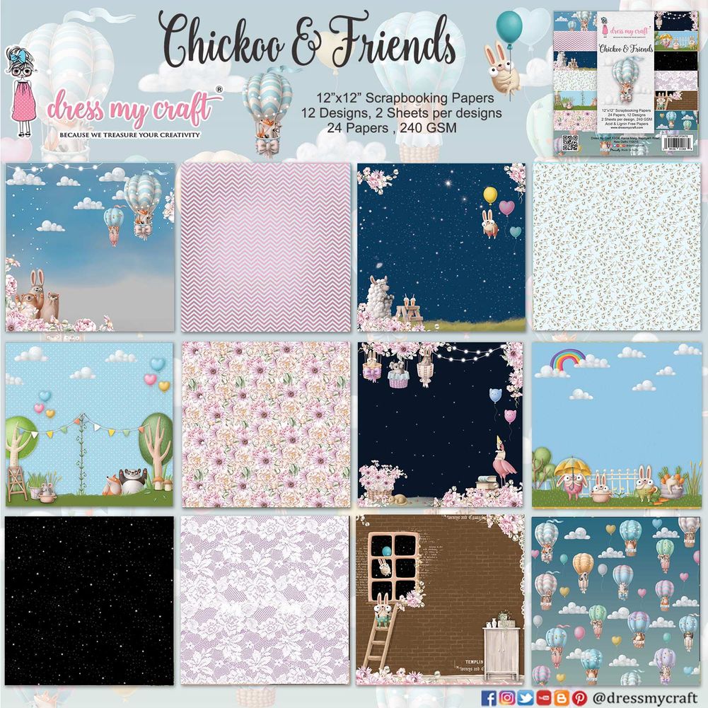 Chickoo & Friends 6'' x 6'' Paper Pack