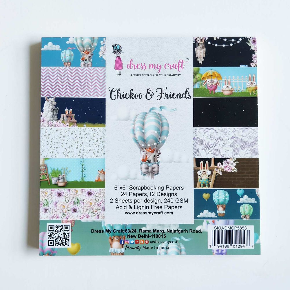 Chickoo & Friends 6'' x 6'' Paper Pack