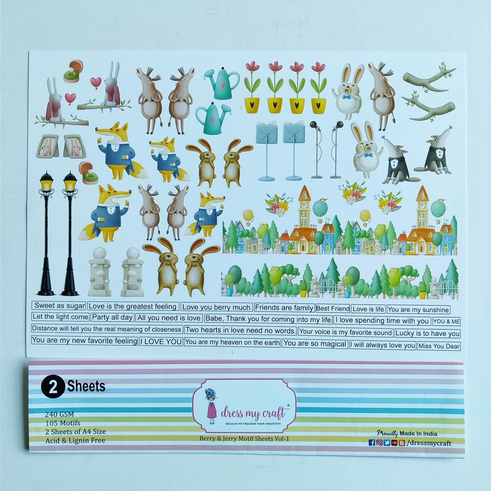 Berry & Jerry Motif Sheets Vol-1