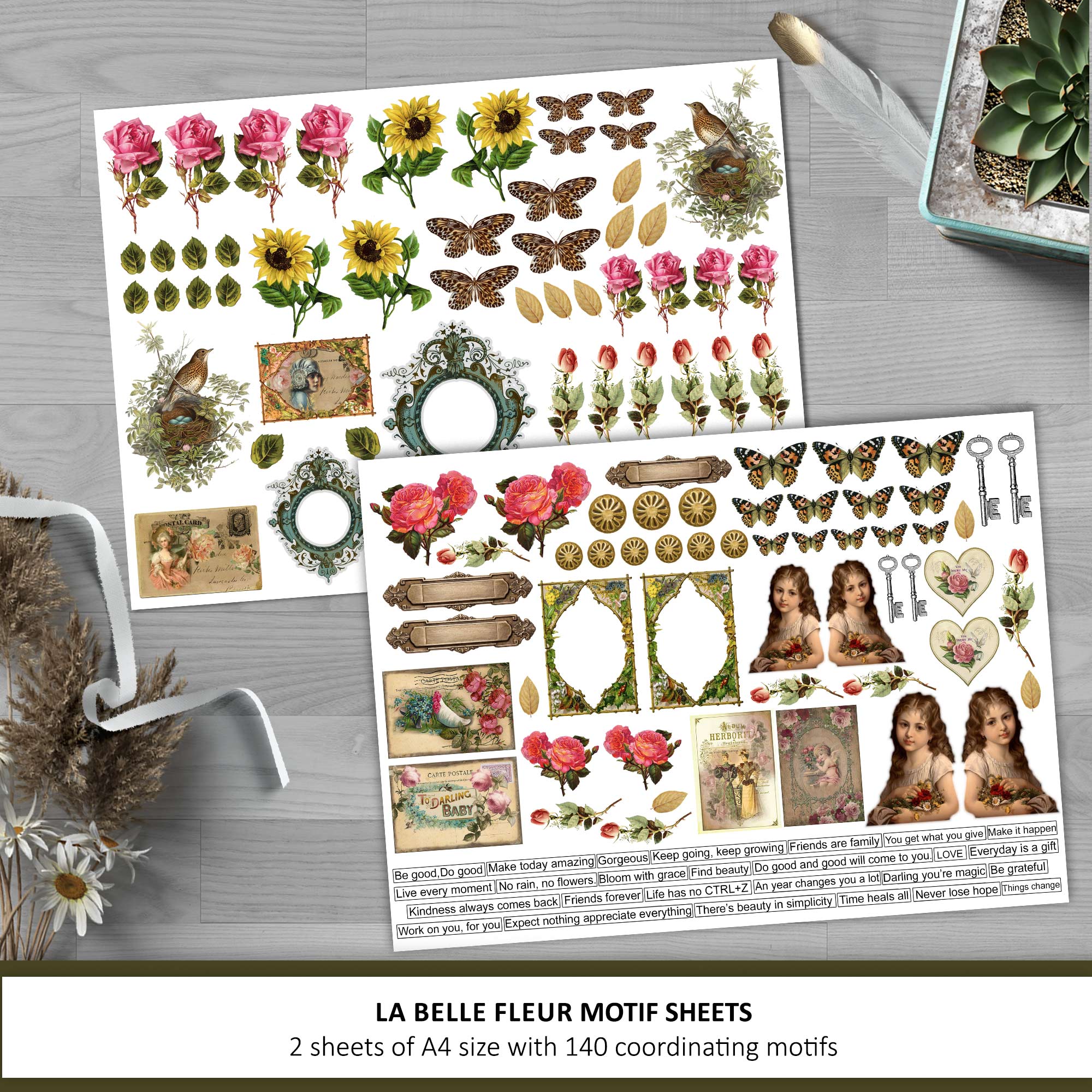 La Belle Fleur Motif Sheets