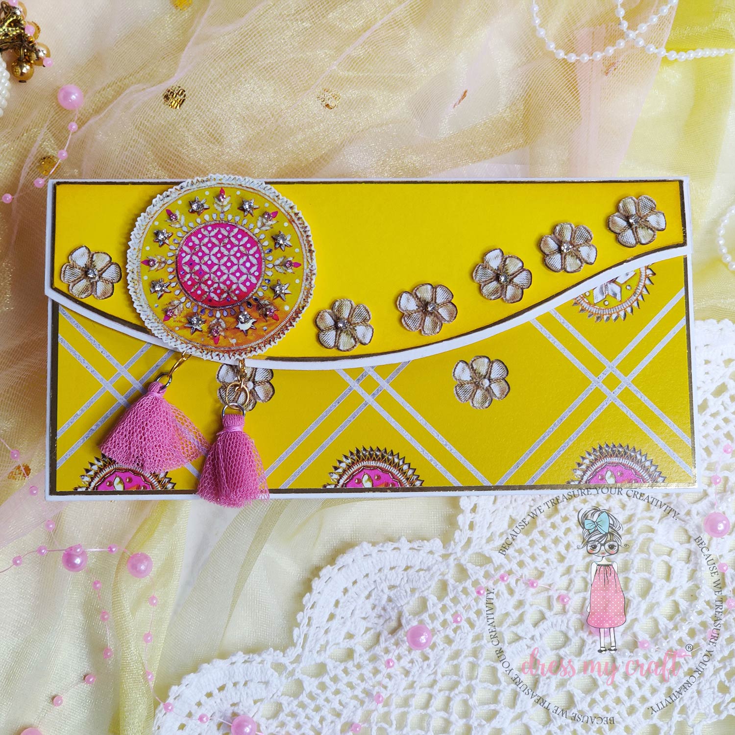 Gota Patti Papers Set - 12" x 12" (Pack Of 20) Loose Sheets