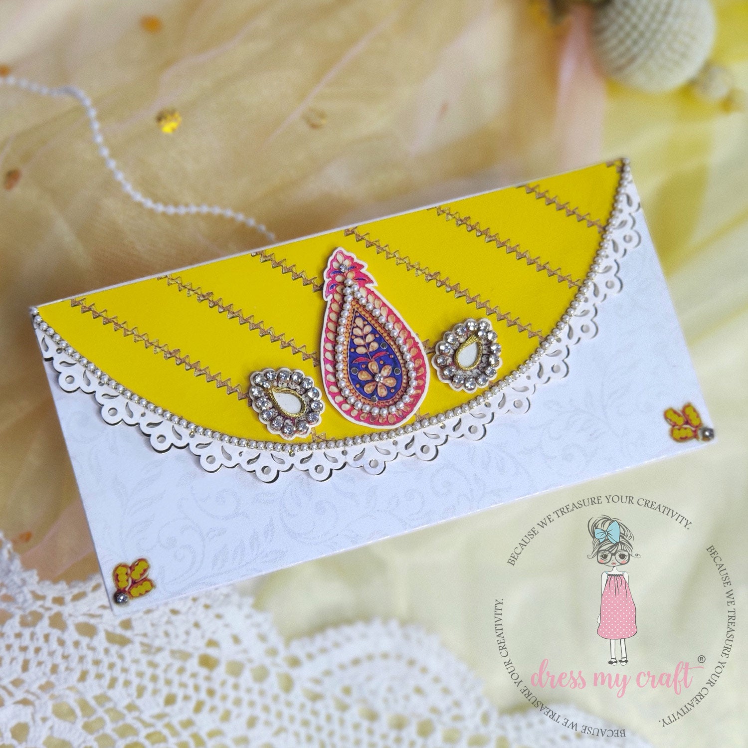 Gota Patti Papers Set - 12" x 12" (Pack Of 20) Loose Sheets