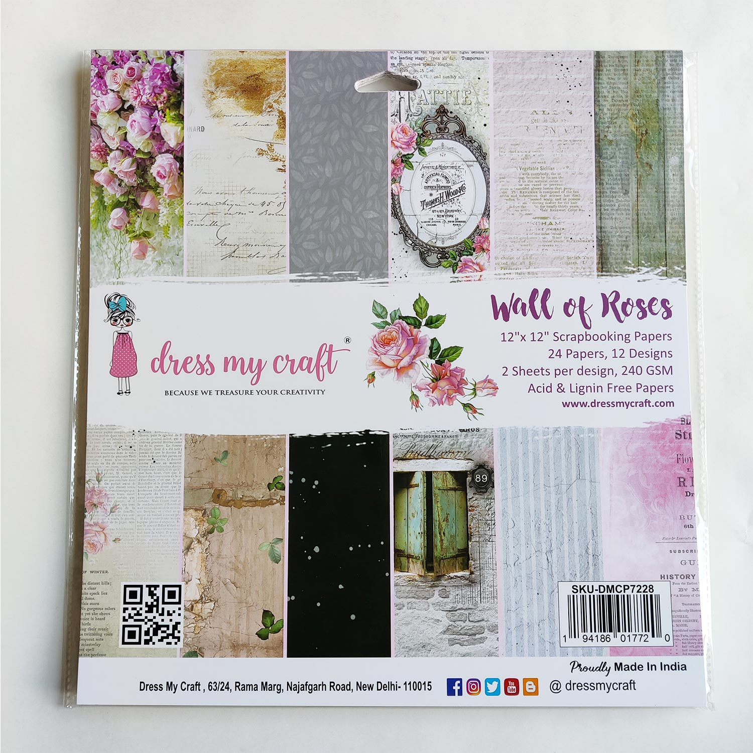 Wall of Roses 12" x 12" Paper Pad