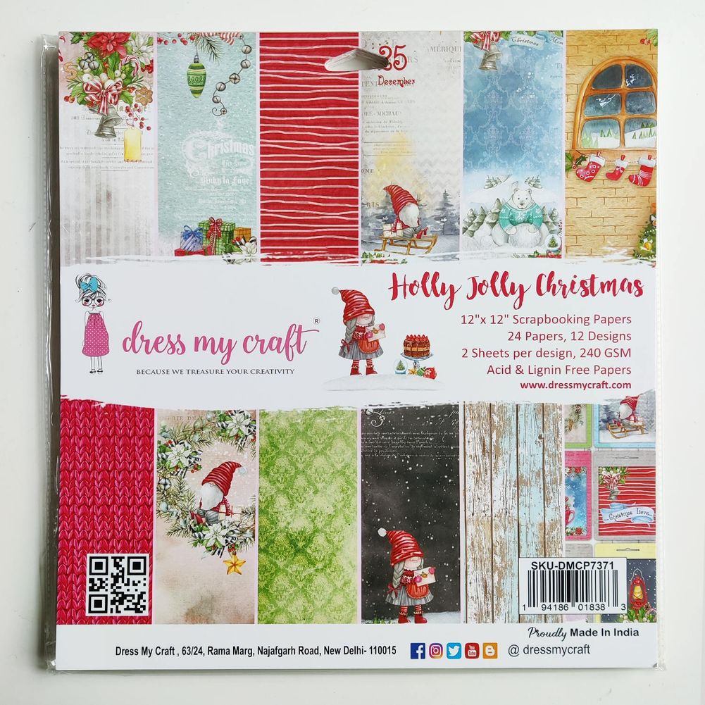 Holly Jolly Christmas  12" X 12" Paper Pad