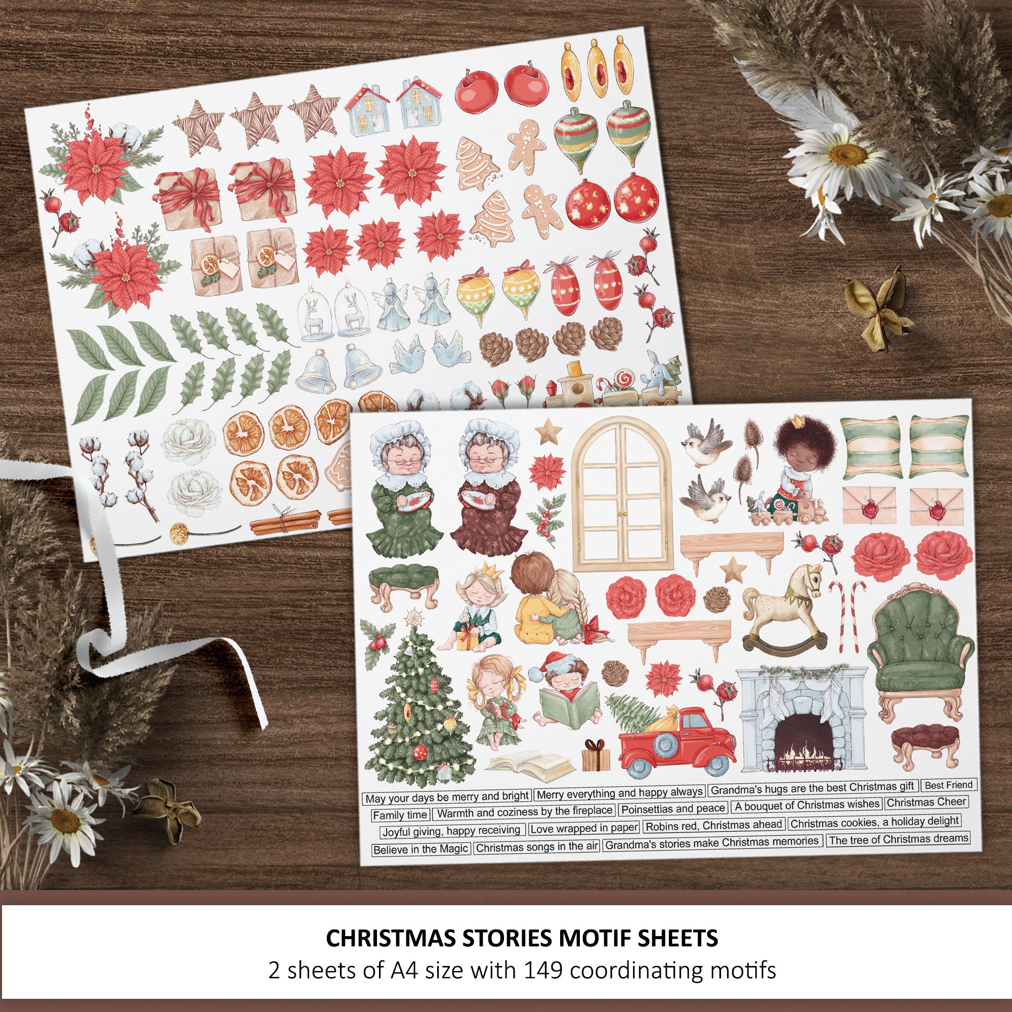 Christmas Stories Motif Sheets