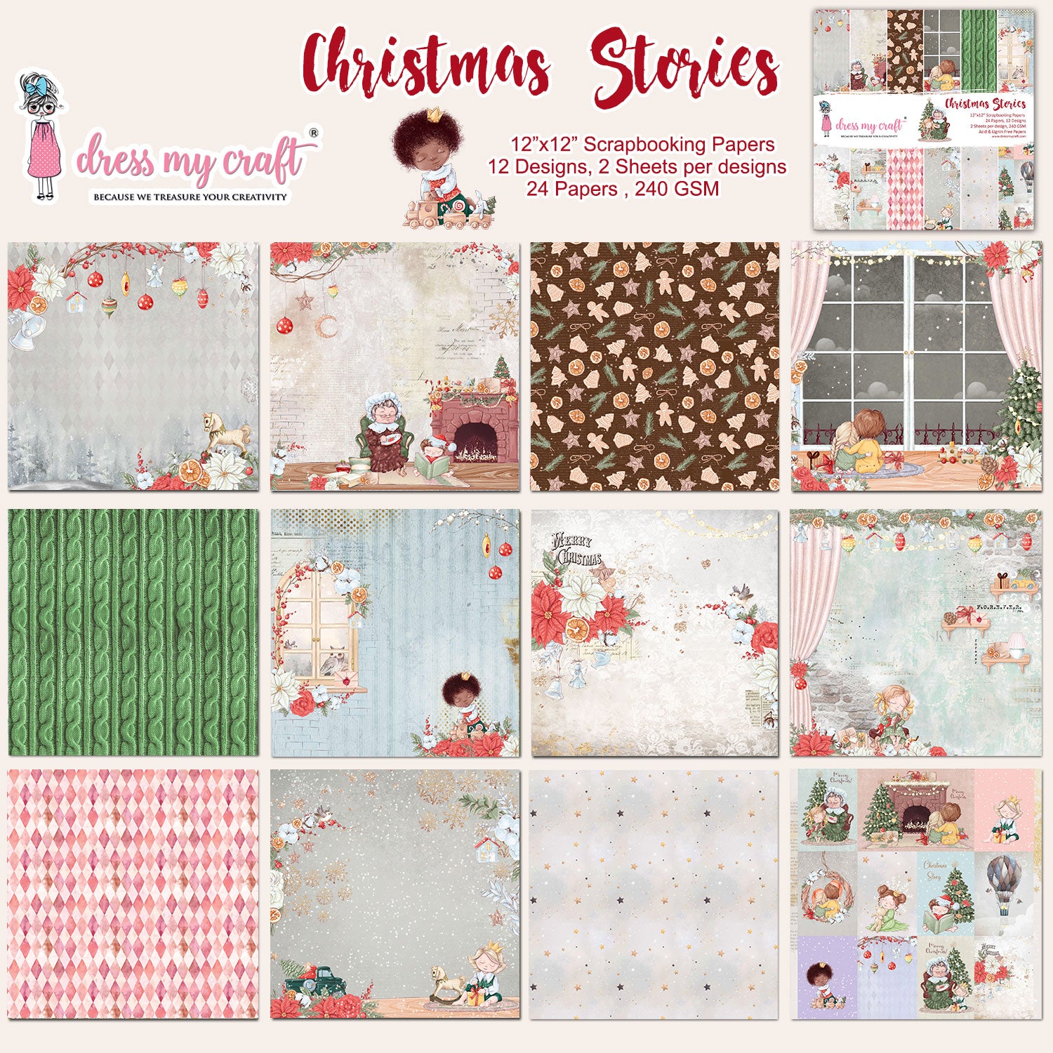 Christmas Stories 6" X 6" Paper Pad