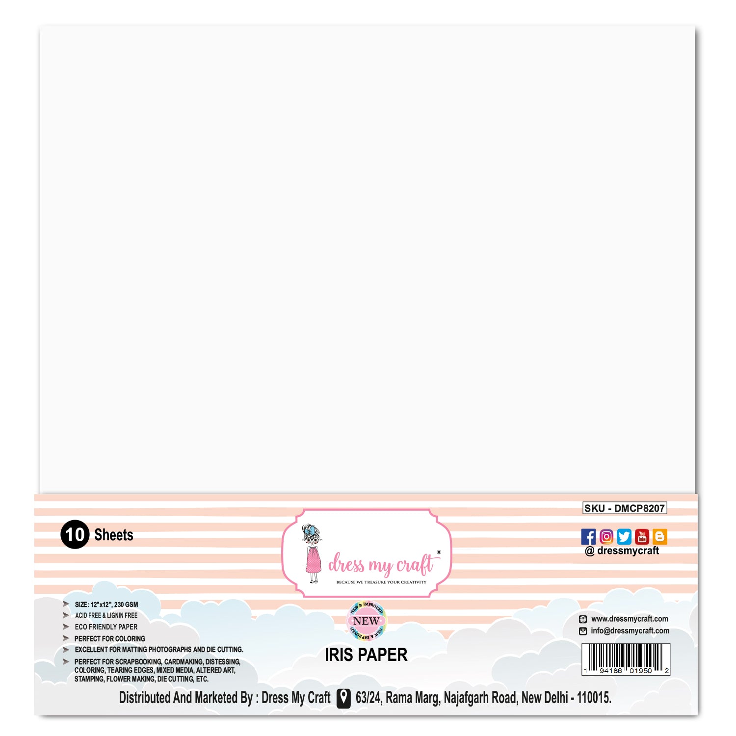 Iris Paper 12" x 12" - 230 gsm (New & Improved)