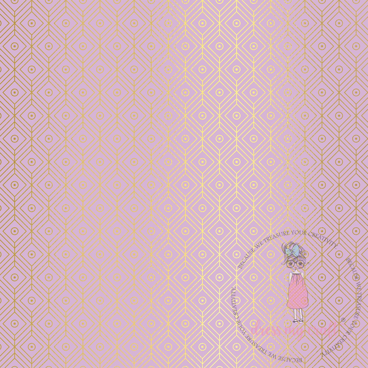 Lavender Golden Gilded - Pack Of 10 - 12" x 12" Loose Sheets