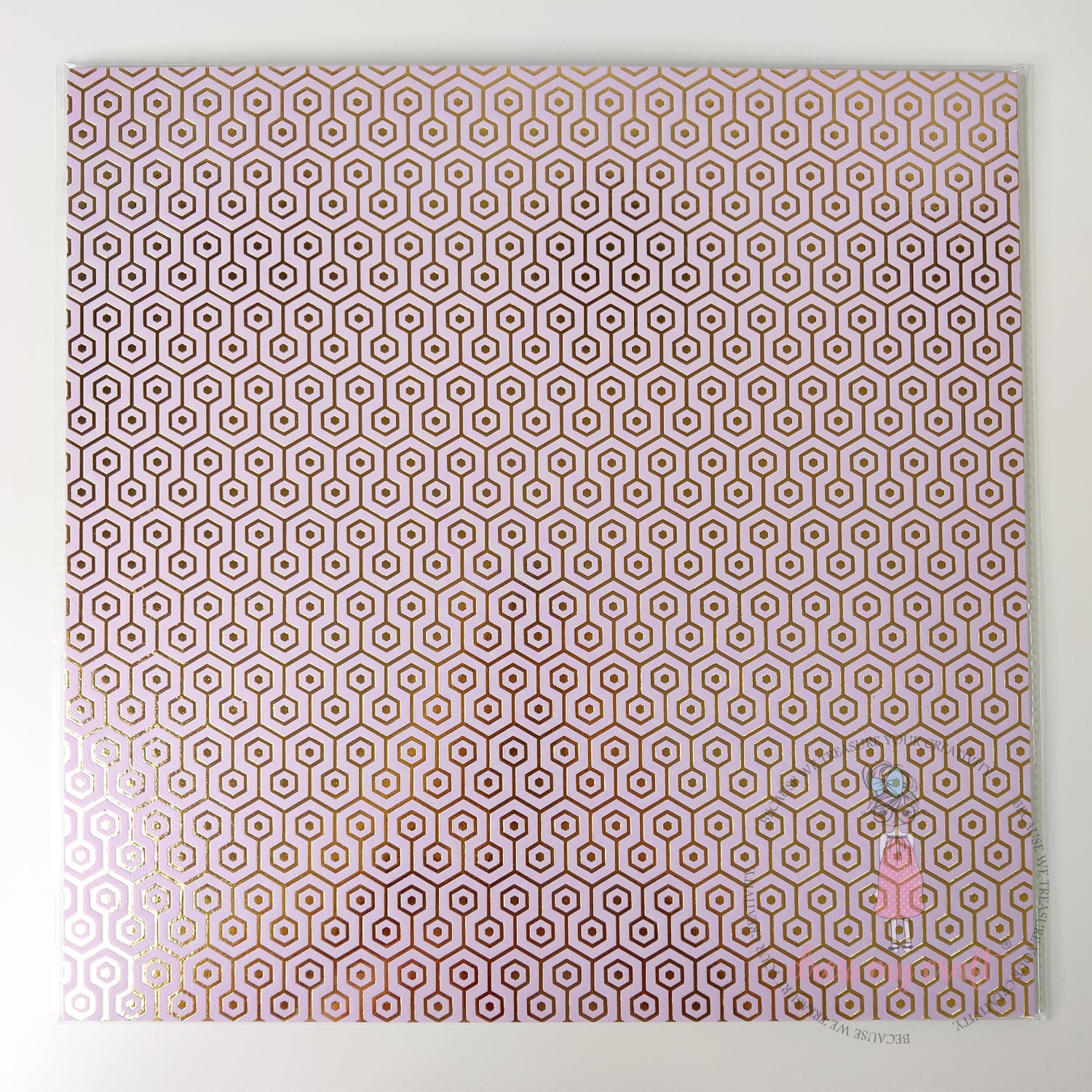 Lavender Golden Hexagon - Pack Of 10 - 12" x 12" Loose Sheets