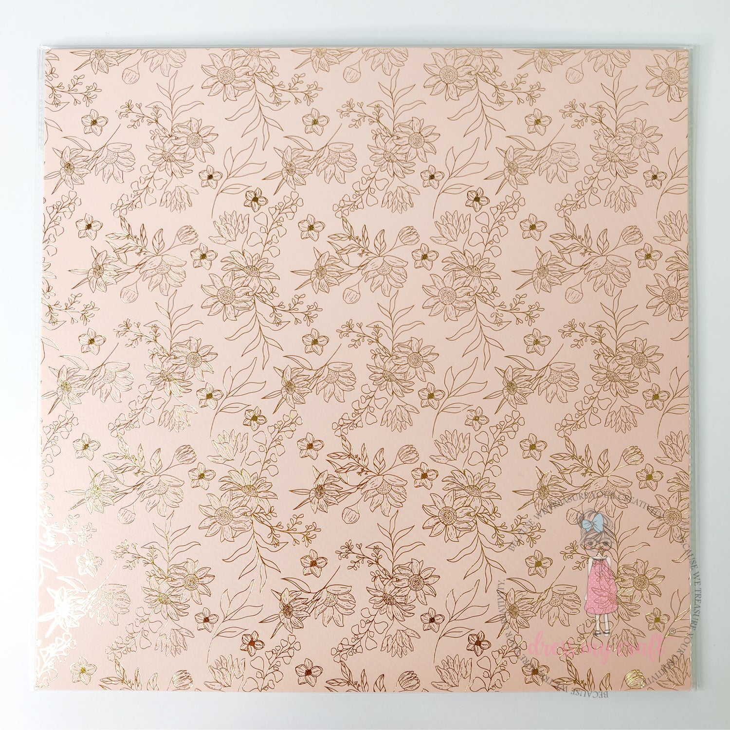 Spanish Pink With Golden Bloom - Pack Of 10 - 12" x 12" Loose Sheets