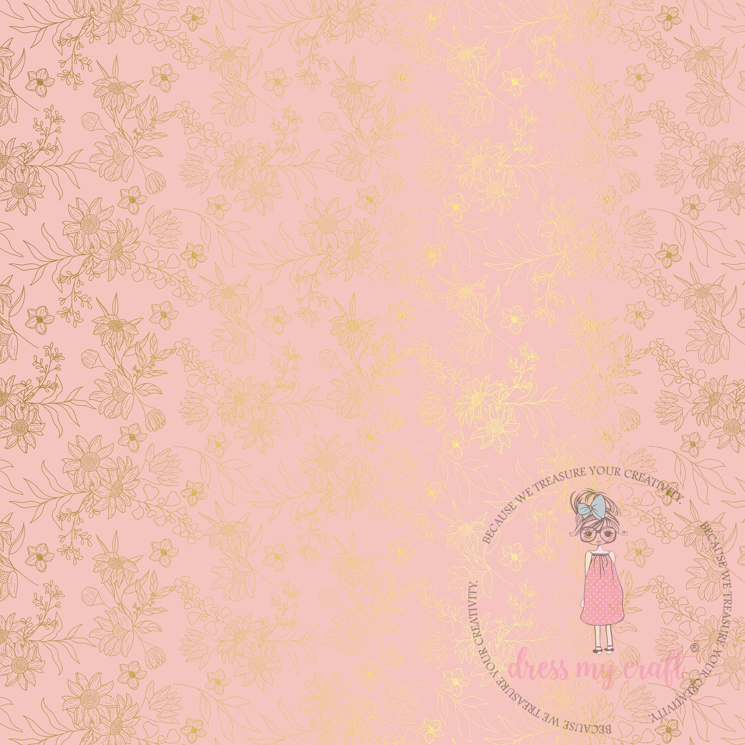 Spanish Pink With Golden Bloom - Pack Of 10 - 12" x 12" Loose Sheets