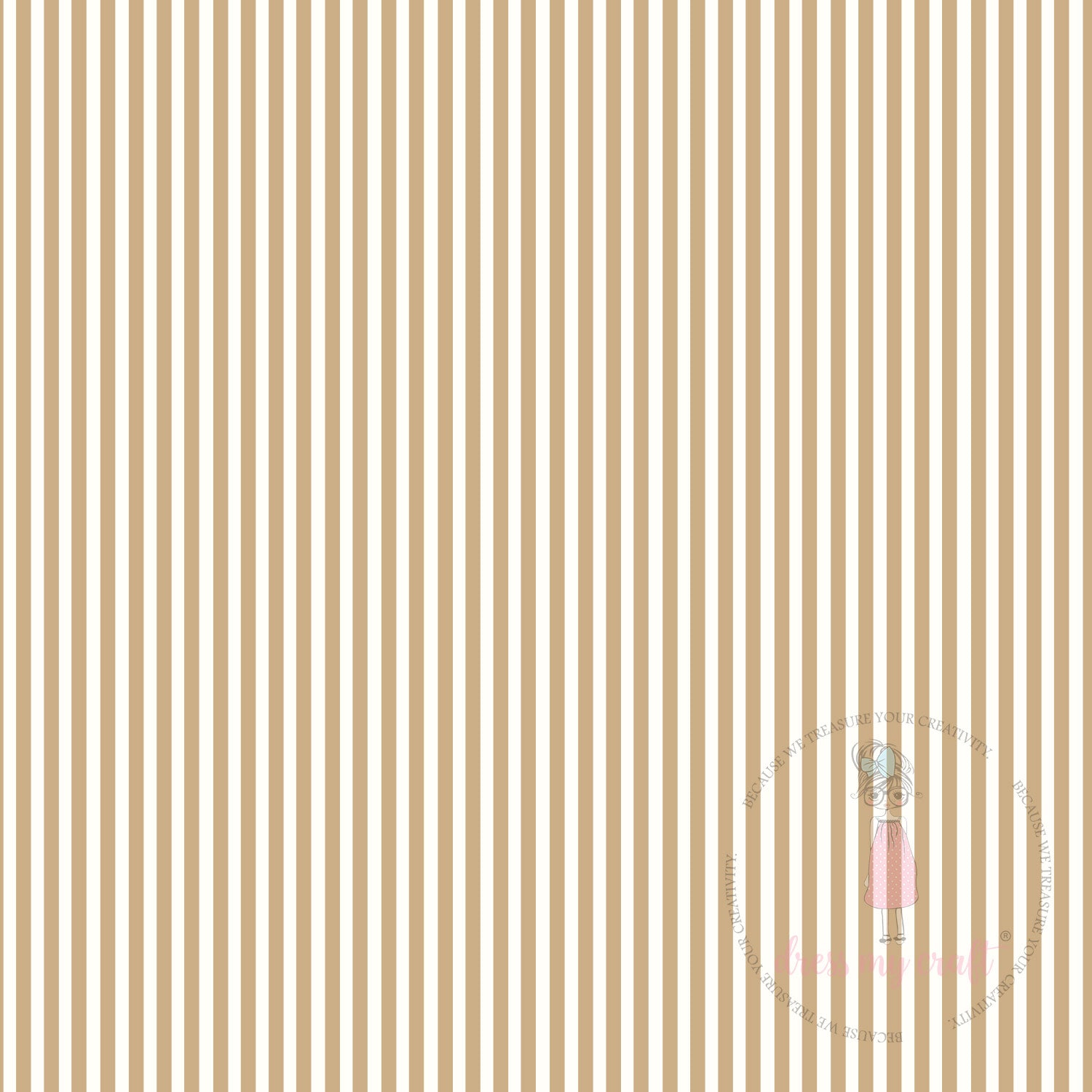 Baby Brown Stripes Pack Of 10 - 12" x 12" Loose Sheets