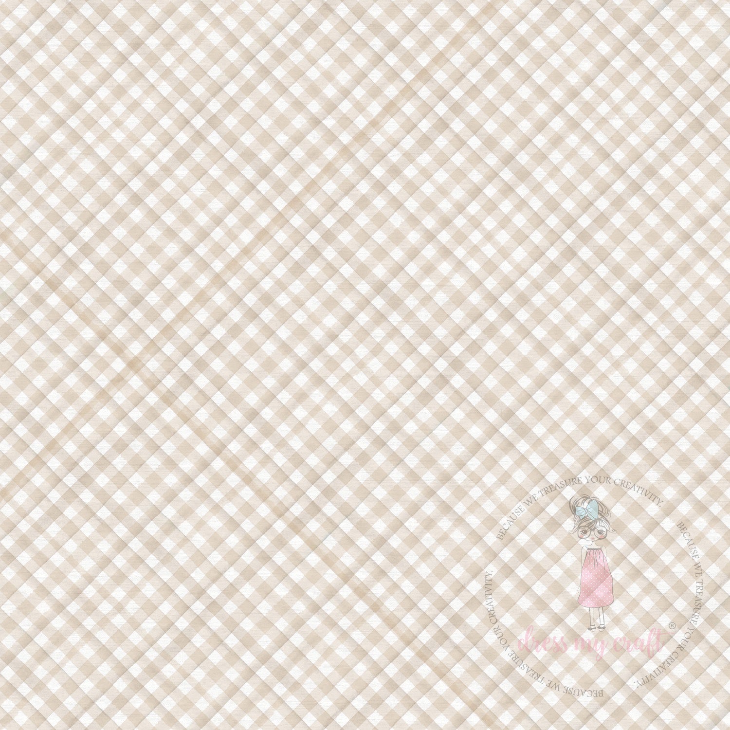 Baby Brown Soft Plaid Pack Of 10 - 12" x 12" Loose Sheets