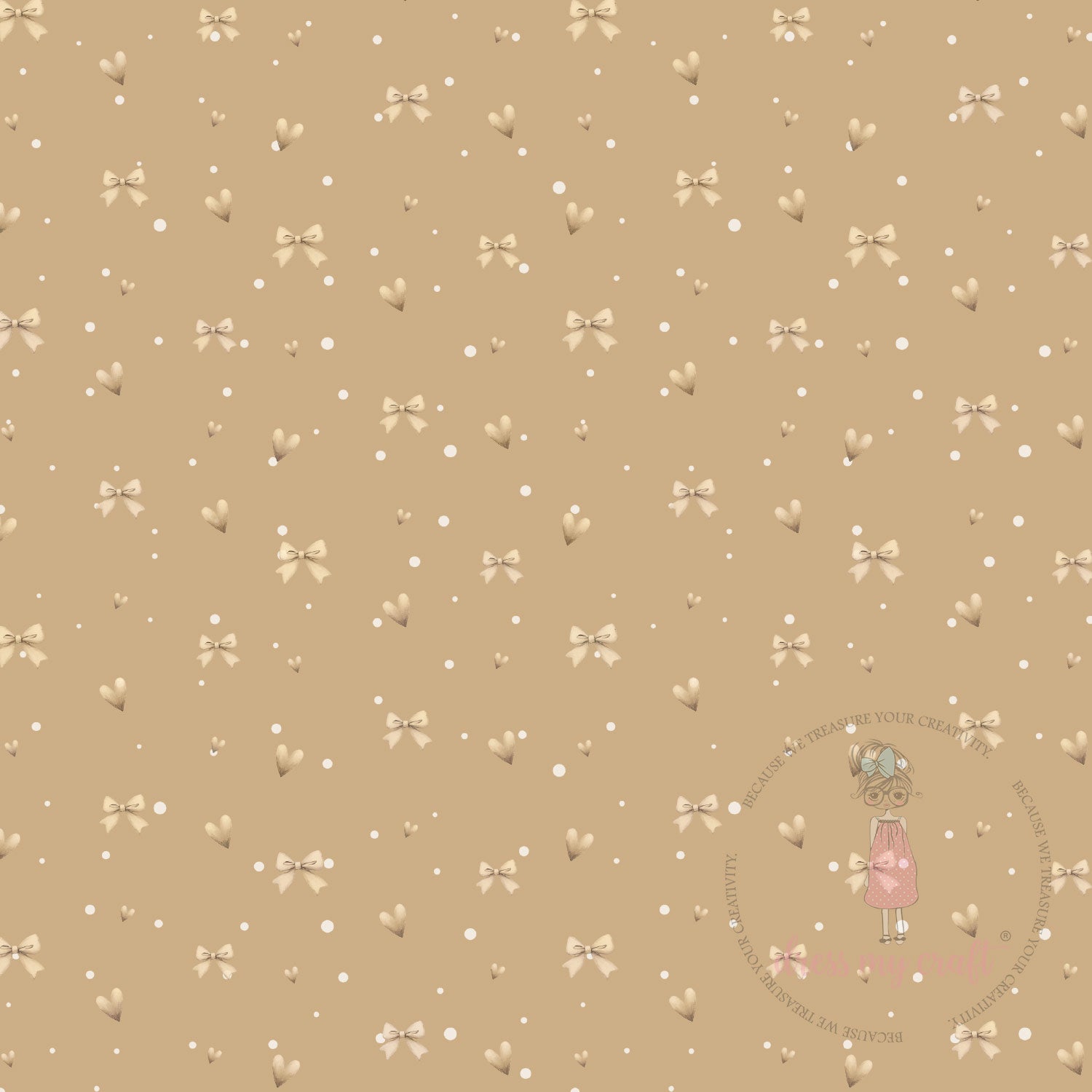 Baby Brown Twinkle Bows Pack Of 10 - 12" x 12" Loose Sheets