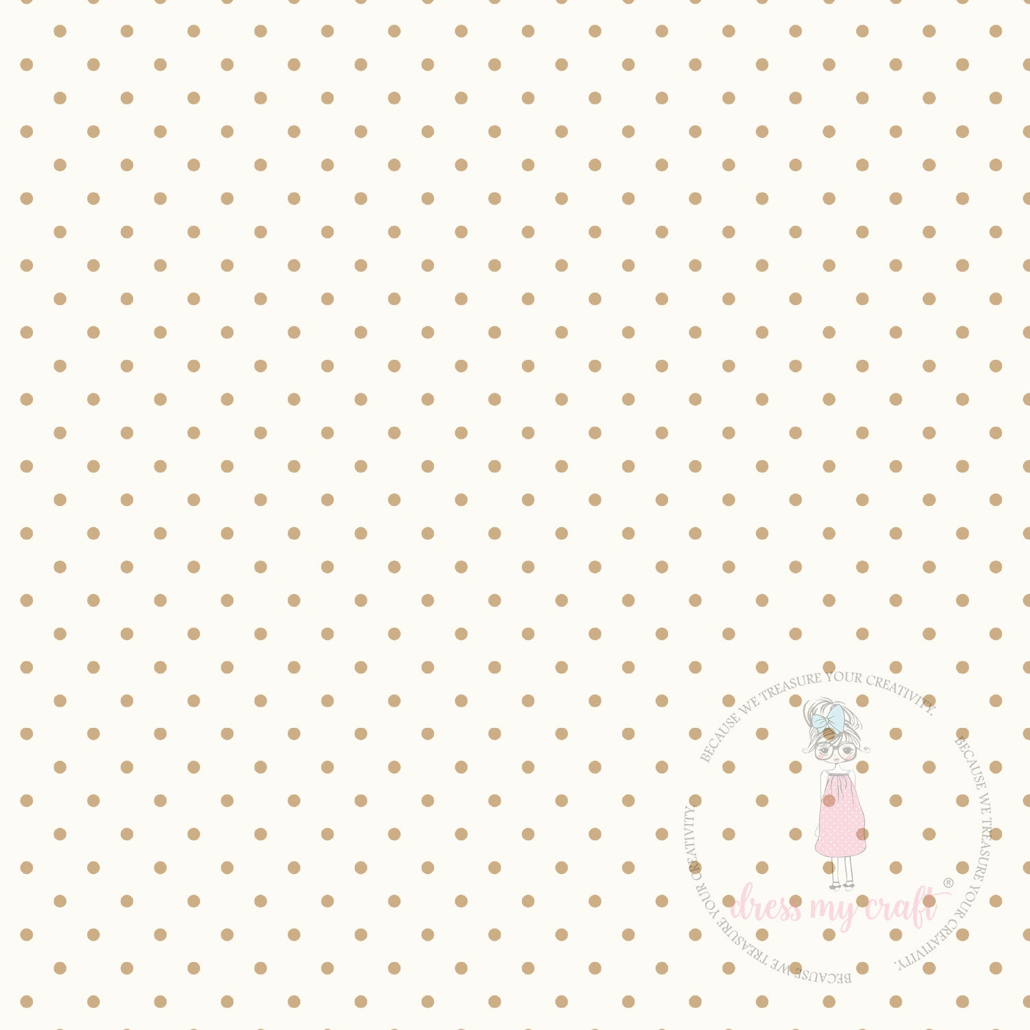 Baby Brown Polka Dots Pack Of 10 - 12" x 12" Loose Sheets