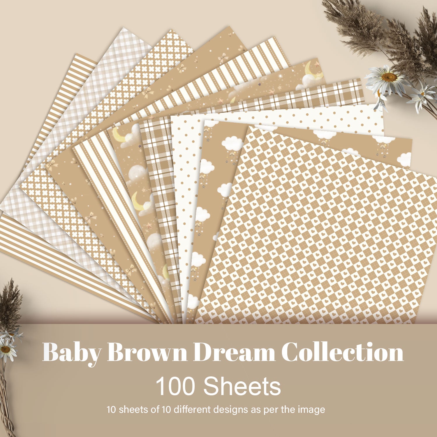 Baby Brown Dream Collection Pack of 100