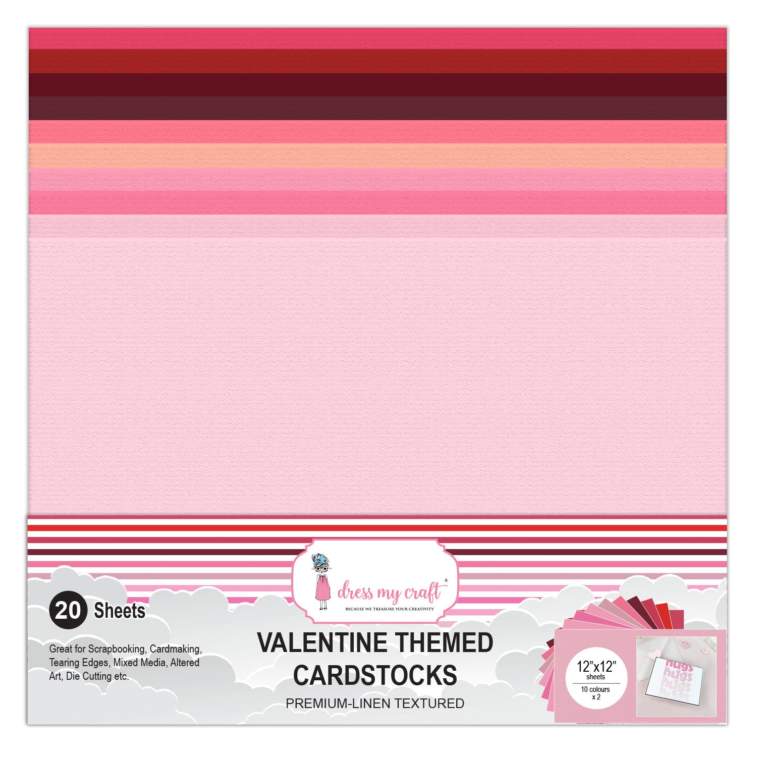 Valentine Themed Cardstocks 12x12