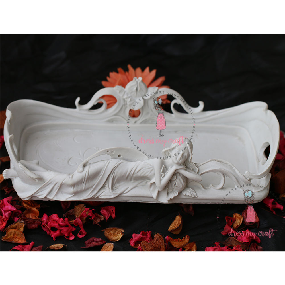 Resin Carved Angel Tray