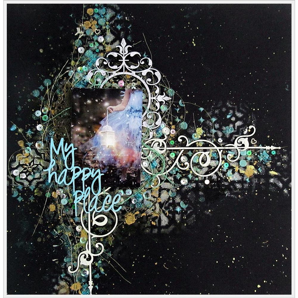 Blossom With Green Sequins - 25gm