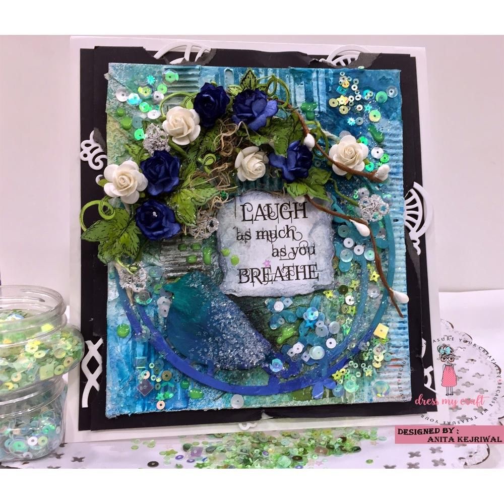 Blossom With Green Sequins - 25gm