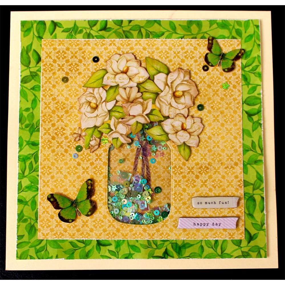 Blossom With Green Sequins - 25gm