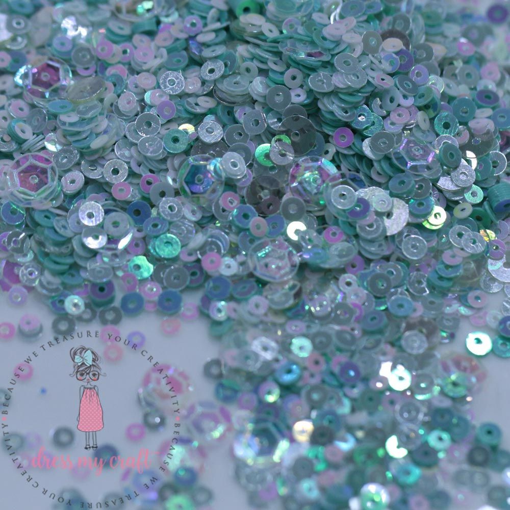 Play With Green Sequins - 25gm