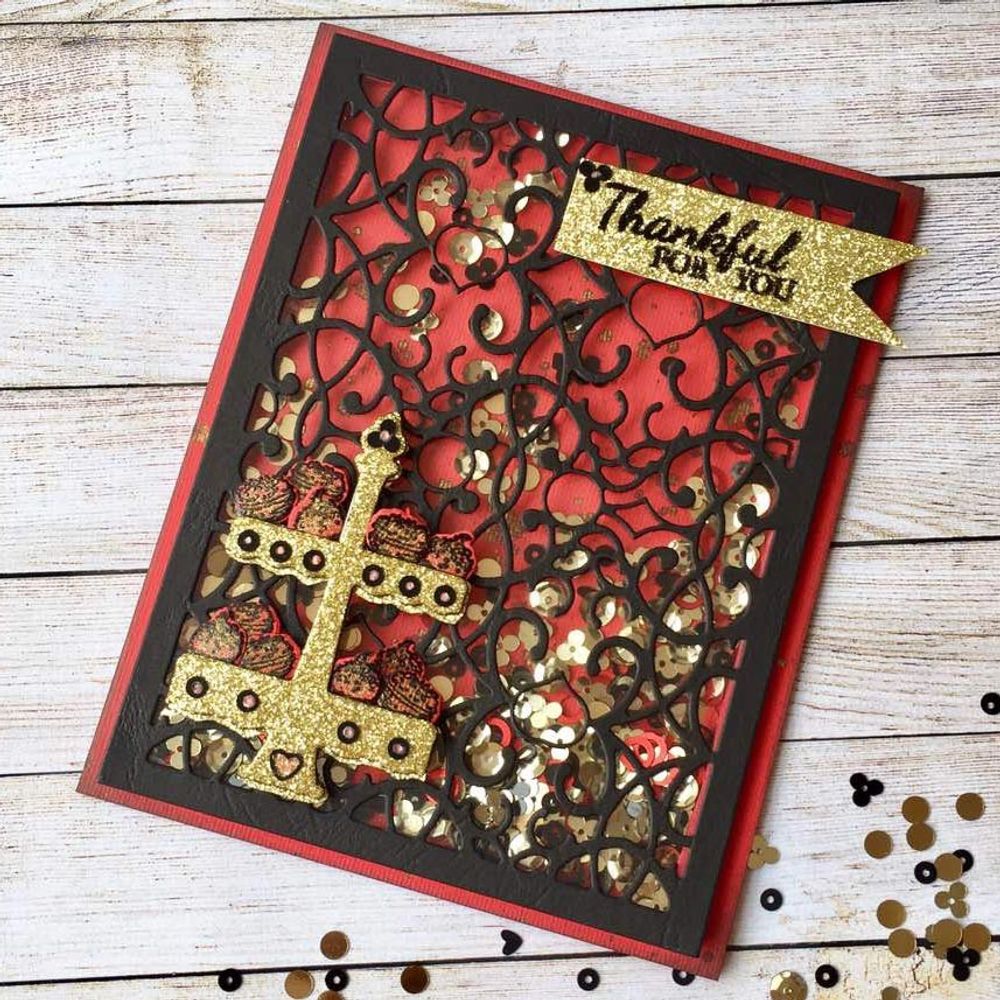 Golden Black Sequins