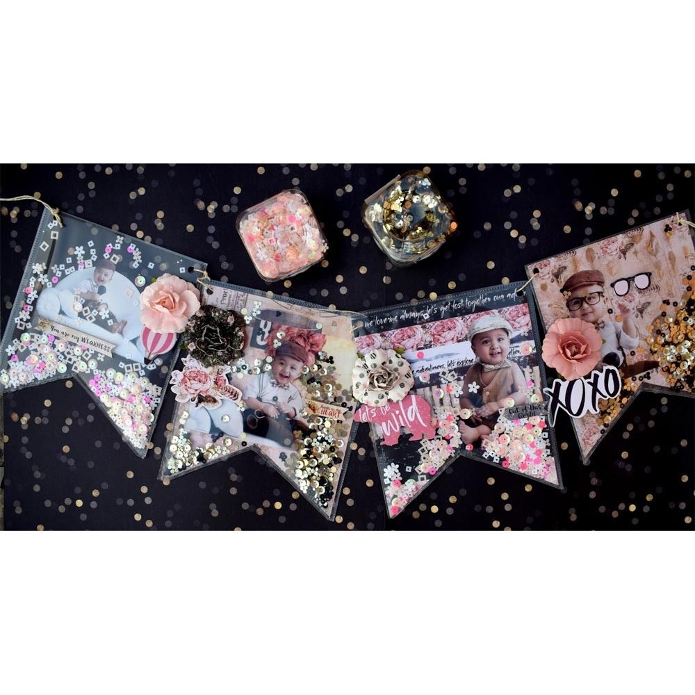 Golden Black Sequins