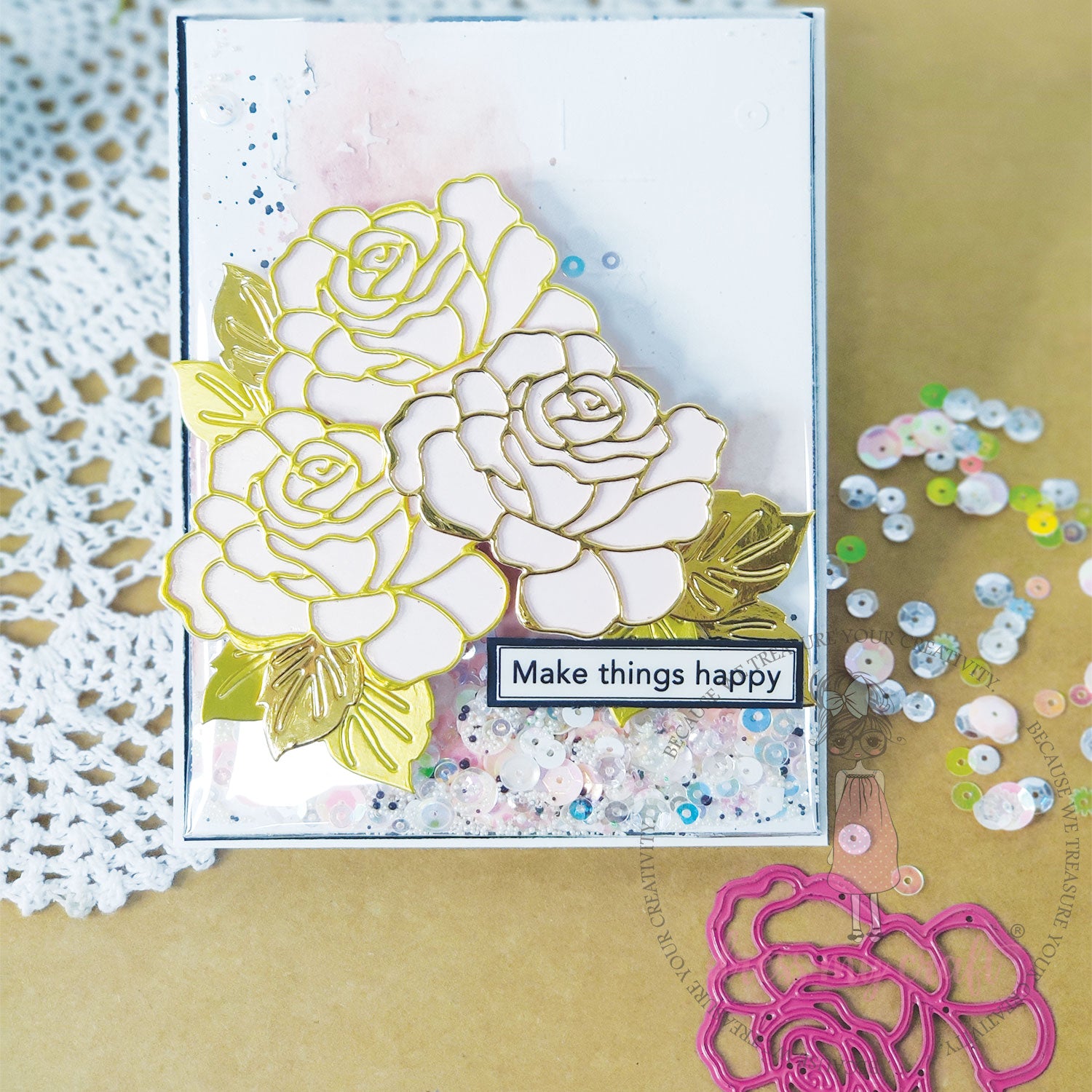 Pink Story Sequins - 25gm
