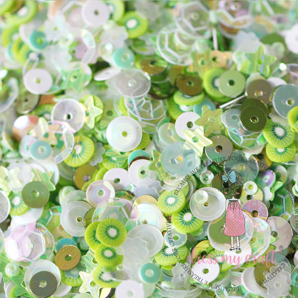 Kiwi Mix Sequins - 25gm
